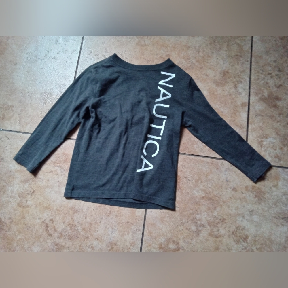 Nautica Kids Charcoal Long Sleeve Tee
